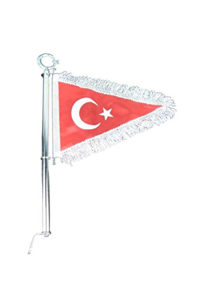Genel Markalar BİSİKLET FLAMA BAYRAK HİLALLİ BEYAZ PÜSKÜLLÜ (45cm)