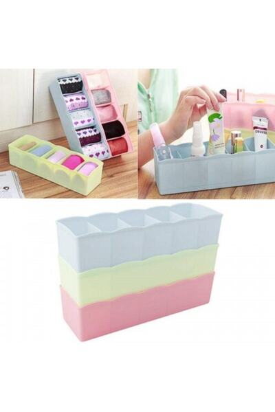 Sizin Dolap 5 Bölmeli Çekmece Düzenleyici Çoraplık Kravat Şal Çorap Çekmece O...