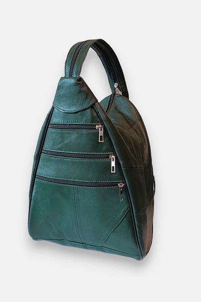 Lederax Genuine Leather Multi-Compartment Backpack and Shoulder Bag LD52