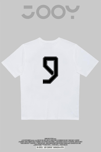 Jooy Company Μέγεθος 9 Τυπωμένο λευκό μπλουζάκι Oversize