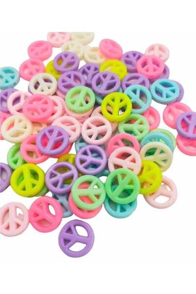 ella'nın çarşısı Σύμβολο ειρήνης 30 τεμάχια σε πλαστικά παστέλ χρώματα. Μέγεθ...