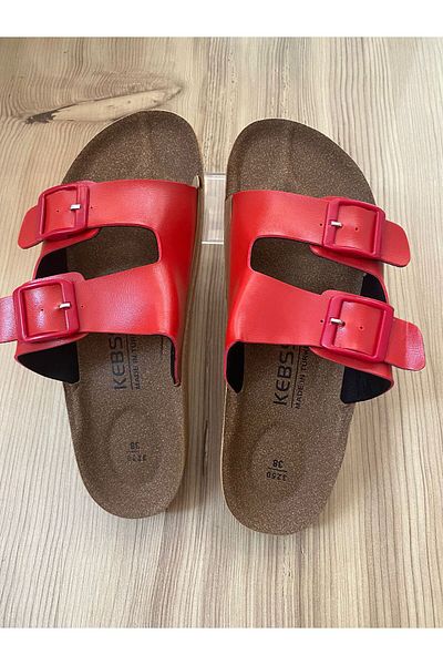 Eylül Spor Double Buckle Anatomical Sole Women's Home and Outdoor Slippers