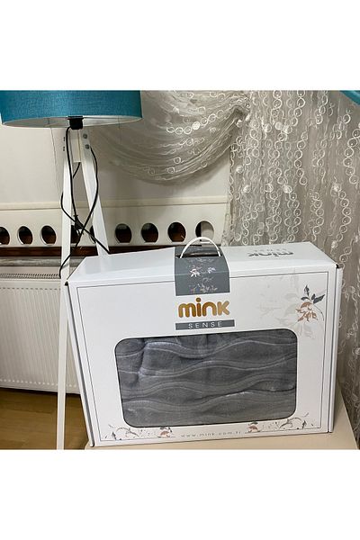 MİNK سينس 521 بطانية رمادية مفردة