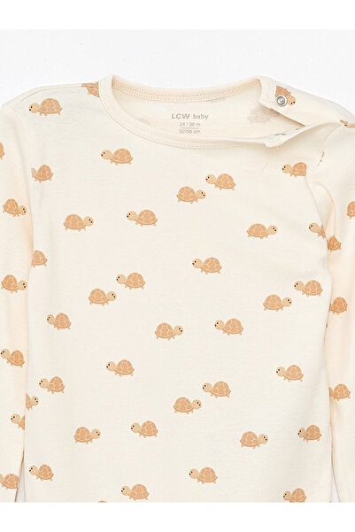 LC Waikiki Chlapecké zacvakávací body s potiskem s dlouhým rukávem, 2dílné