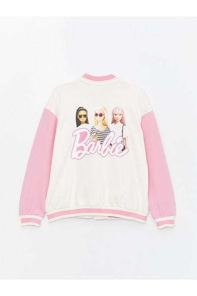 LC Waikiki Barbie-bedruckte College-Jacke für Mädchen