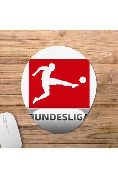 Pixxa Bundesliga - موديل لوحة ماوس لدعم المعصم لدوري كرة القدم الألماني - 2 بيضاوي
