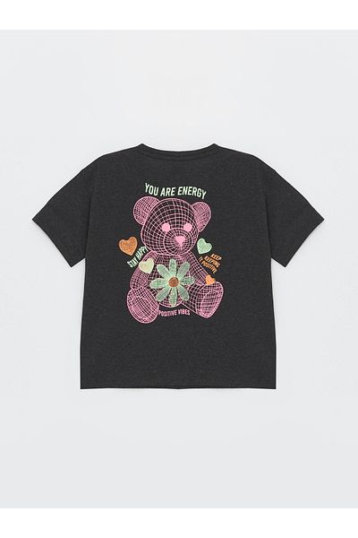 LC Waikiki Girl - Crew Neck Printed Short Sleeve T-Shirt