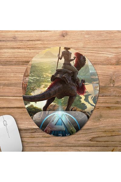 Pixxa ARK: Survival Ascended - 2 نموذج لوحة ماوس بيضاوية لمسند المعصم