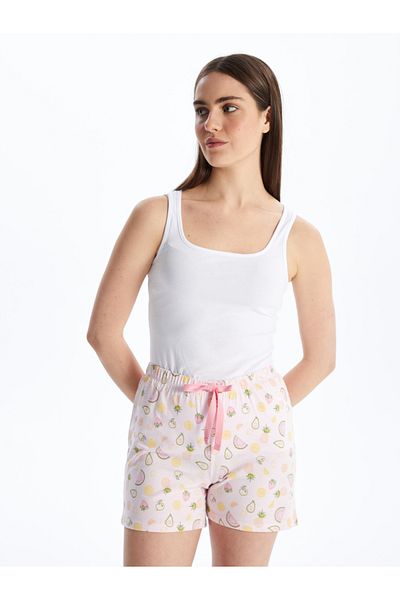 LC Waikiki Patterned Women's Shorts Pajama Bottom with Elastic Waist