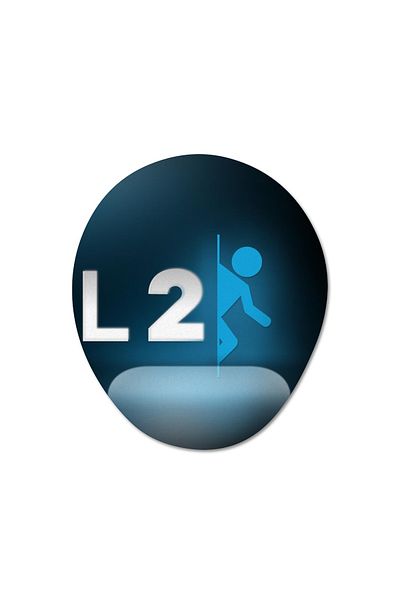 Pixxa لوحة ماوس مع مسند للمعصم من Portal 2 - موديل 3 بيضاوي