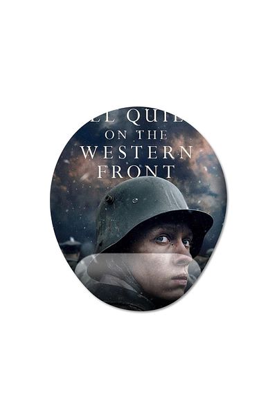 Pixxa All Quiet on the Western Front - 1 نموذج لوحة ماوس بيضاوية لمسند المعصم
