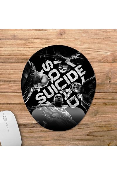 Pixxa Suicide Squad: نموذج لوحة ماوس لدعم المعصم Kill the Justice League - 3 بيضاوي