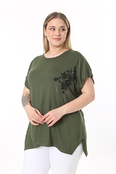 tıgersıze Μπλουζάκι με λουλουδάτο σχέδιο μεγάλου μεγέθους