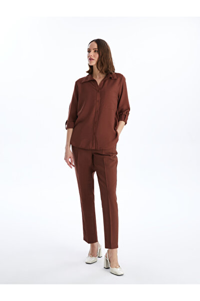 LC Waikiki LCWAIKIKI Classic Beli Lastikli Standart Fit Kadın Pantolon (S4)