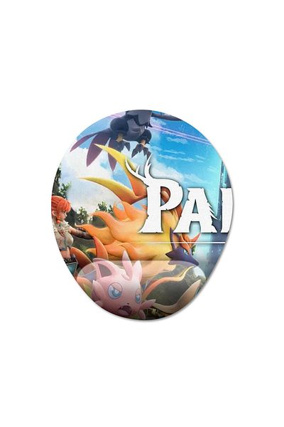 Pixxa موديل لوحة الماوس Palworld 3 البيضاوية مع دعم المعصم