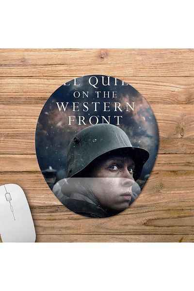 Pixxa All Quiet on the Western Front - 1 نموذج لوحة ماوس بيضاوية لمسند المعصم