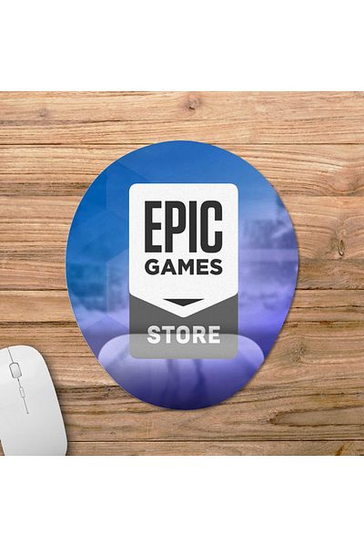 Pixxa Epic Games Store - موديل لوحة ماوس بيضاوية واحدة مع دعم للمعصم