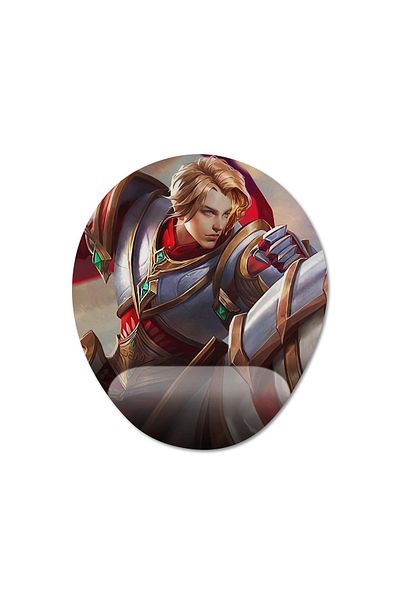 Pixxa لوحة ماوس Leomord - Mobile Legends مع مسند للمعصم - 2 موديل بيضاوي