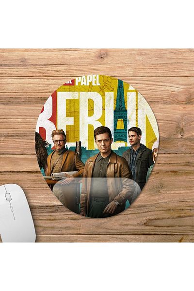 Pixxa لوحة ماوس مع مسند للمعصم من Netflix Berlin - 1 بيضاوي