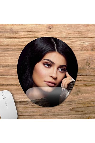 Pixxa موديل لوحة ماوس كايلي جينر - مع مسند للمعصم، 2 بيضاوي