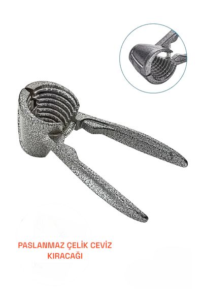Ercazzo Stainless Walnut Cracker Metal Spring Hazelnut Walnut Cracker