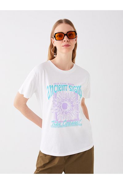 LC Waikiki Women's - Crew Neck Printed Short Sleeve T-Shirt