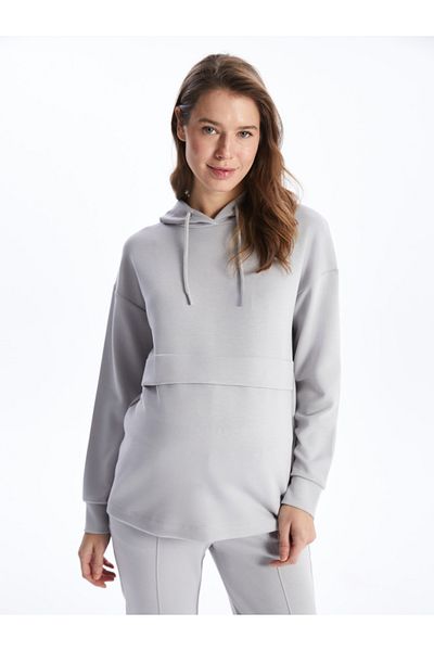 LC Waikiki Plain Long Sleeve Maternity Hoodie