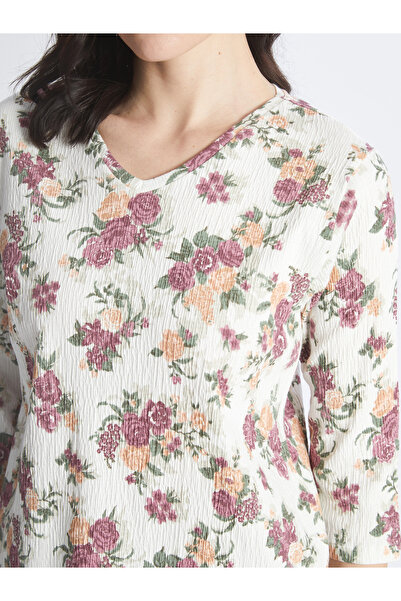 LC Waikiki V-Neck Floral Women's Blouse