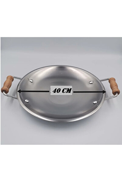 Yıldız çelik Krom Kapaksız Kavurma Tavası ve Sacı 41 Cm