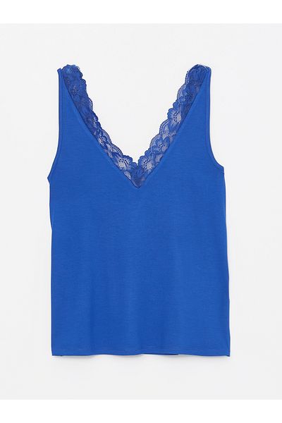 LC Waikiki Set de pijamale de damă cu decolteu în V cu dantelă