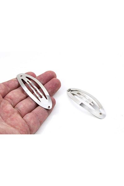 Hobimos 70 mm Nickel Plated - 50 Pieces Snap Buckle (7 cm Snap Buckle)