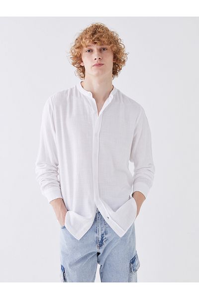 LC Waikiki Pánská košile - Regular Fit, Dlouhý rukáv, Dobby