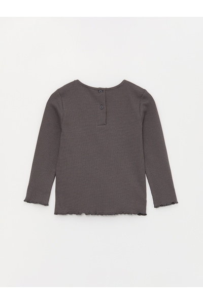 LC Waikiki Dívčí tričko Crew s dlouhým rukávem