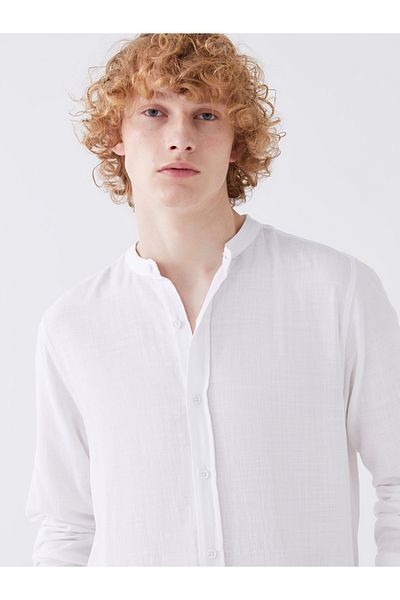 LC Waikiki Pánská košile - Regular Fit, Dlouhý rukáv, Dobby