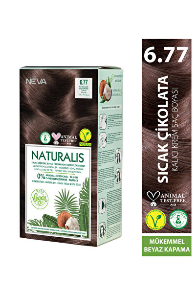 NEVA NATURALIS 6.77 SICAK ÇİKOLATA Kalıcı Krem Saç Boyası Seti (VEGAN)