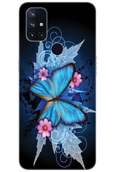 Oneplus Nord N10 5G (BE2029) Uyumlu Kılıf Desen Baskılı Silikon Kelebek Resim...