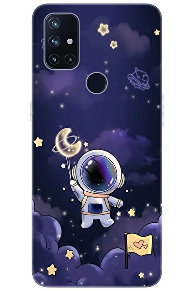 Oneplus Nord N10 5G (BE2029) Uyumlu Kılıf Desen Baskılı Silikon Astronot STK:...