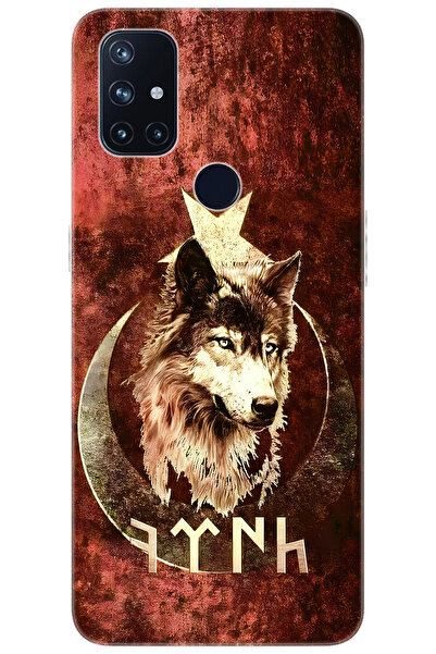 Nord N10 5G (BE2029) Compatible Sheath Pattern Printed Silicone Wolf and Göktürk NGO:385 CP-pF1fxep