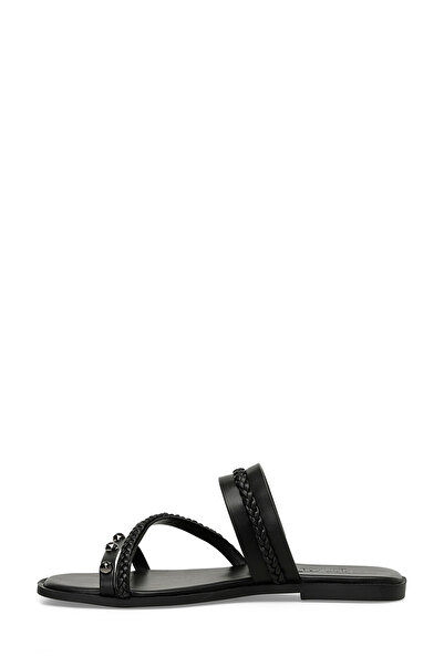 İnci INCI RESTA 4FX Μαύρες γυναικείες φλατ παντόφλες