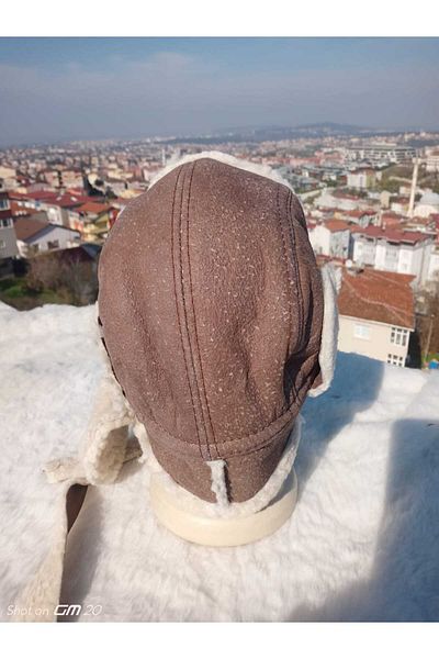 hoaryage ΔΕΡΜΑΤΙΝΟ ΚΑΠΕΛΟ ΠΙΛΟΤΟ ΜΟΤΟΣΥΚΛΕΤΑΡΙΣΤΗ ΜΕ ΠΛΑΚΑΚΙ UNISEX