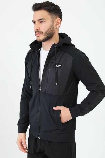 Joma Мъжки ежедневен суичър с качулка, цял цип Poly.Crush M4232302