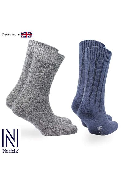 NORFOLK Amsterdam Bamboo And Cotton Soft Daily Socks 2 Pack