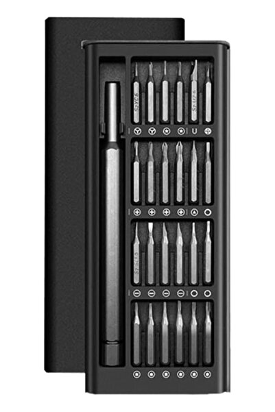 Coverzone Saklama Kutulu 25 In 1 Tornavida Vida Uçları Alüminyum Alaşım Profesyonel Tornavida Vidalama Seti