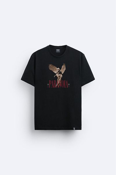Darkia Μπλουζάκι μπλουζάκι Unisex με στάμπα Paranoia Design