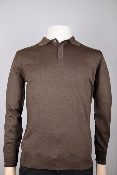 Nehir 234500106 NEHİR BASIC POLO KNITWEAR BROWN