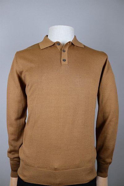 Nehir 234500106 NEHİR BASIC POLO KNITWEAR CAMEL