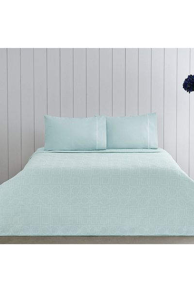 Taç Jacquard Pique Set Doretta Mint Single