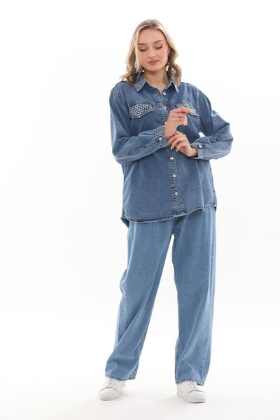 WestBound Жіночі джинси з вишитим каменем хіджабом з верхом і низом світло-червоного кольору