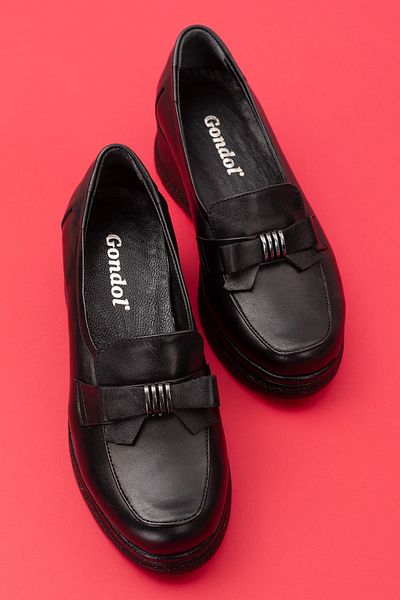 Gondol Pantofi de zi cu toc din piele naturală pentru femei ez.2364