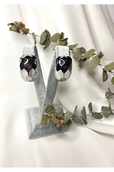 İthal Kararmaz Damalı Model  Küpe ( 2 cm)